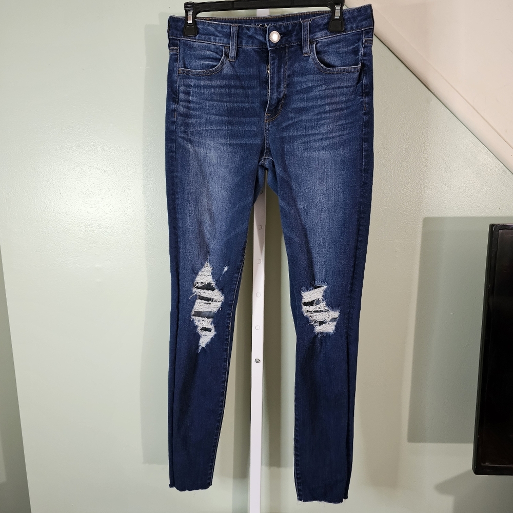 American Eagle 360 Next Level Stretch High Rise Jeggings‎ Size 8 Extra Long